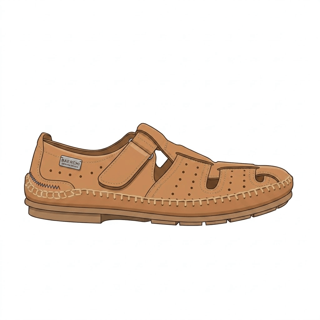Sandalias de Piel Hombre