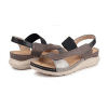 planta acolchada interior sandalia cómoda mujer elástico negro Cervera 5350