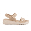 sandalia deportiva mujer Cervera 5357 beige textil pala pulsera tobillo vista frontal