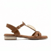 sandalia mujer Oh My Sandals Flavia roble joya empeine tacón 3 cm vista frontal