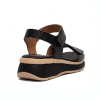perfil cuña 5 cm sandalia mujer piel española negro Oh My Sandals Selene